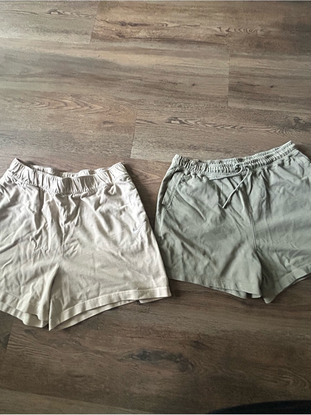 Nike Women’s Athletic Shorts Duo - Cream and Olive